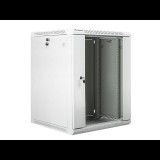 Lanberg 15U 19" fali rack szekrény 600x600mm szürke (WF01-6615-10S) (WF01-6615-10S)