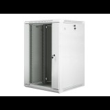 Lanberg 18U 19" fali rack szekrény 600x600mm szürke (WF01-6618-10S) (WF01-6618-10S)