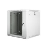 Lanberg 19'' 12U 600x600mm szürke (üvegajtó) fali rack szekrény