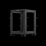 Lanberg 19" 15u 600x600-1100 (állítható mélységű) szabadon álló rack keret, fekete or01-6115-b