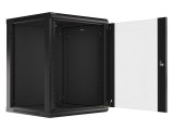 Lanberg 19" 15U Falra szerelhető Rackszekrény Black  WF01-6615-10B