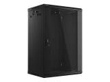 Lanberg 19" 18U Falra szerelhető Rackszekrény Black WF01-6418-10B