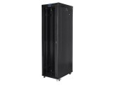 Lanberg 19" 47U Szabadon álló Rackszekrény Black  FF01-8047-12BL