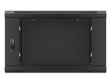 Lanberg 19" 6U Falra szerelhető Rackszekrény Black  WF01-6606-10B