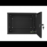 Lanberg 19" Fali rack szekrény 4u+3u 540x400 - Fekete (WAF1-5203-04-00B)