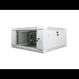 Lanberg 19" fali rack szekrény 4U 600x600mm - szürke (WF01-6604-10S)