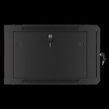 Lanberg 19" Fali rack szekrény 6U 600x600mm - Fekete (WF01-6606-00B)