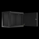 Lanberg 19" Fali rack szekrény 9U 600x450mm - Fekete (WF01-6409-00B)