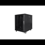 Lanberg 19" FF01-6815-12B Álló rack szekrény 15U 600x800mm - Fekete (FF01-6815-12B)