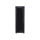 Lanberg 19" szabadon álló rack szekrény 37U/600X800 üvegajtó, lapraszerelt, LCD kijelző, fekete