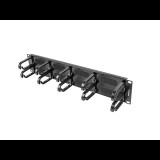 Lanberg 2U-B 19" kábelrendező kefével fekete (AK-1204-B) (AK-1204-B)