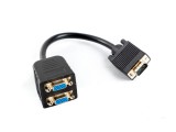 Lanberg AD-0020-BK VGA 0,2 M VGA (D-Sub) 2 x VGA (D-Sub) Fekete kábel