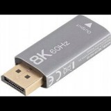 Lanberg AD-DP-HD-03 DisplayPort 1.2 apa - HDMI 2.0 anya 8K 60Hz Átalakító Adapter - Ezüst (AD-DP-HD-03)