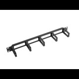 Lanberg AK-1202-B 19" Kábelrendező 1U - Fekete (AK-1202-B)