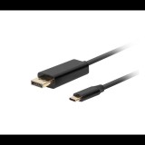Lanberg CA-CMDP-10CU-0010-BK USB-C - DisplayPort 1.2 Kábel 1m - Fekete (CA-CMDP-10CU-0010-BK)