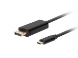 Lanberg CA-CMDP-10CU-0018-BK video átalakító kábel 1,8 M USB C-típus DisplayPort Fekete