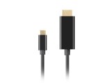 Lanberg CA-CMHD-10CU-0010-BK video átalakító kábel 1 M USB C-típus HDMI Fekete