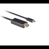 Lanberg CA-CMHD-10CU-0018-BK USB-C - HDMI 2.0 Kábel 1.8m - Fekete (CA-CMHD-10CU-0018-BK)