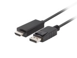 Lanberg CA-DPHD-11CC-0018-BK DisplayPort HDMI Fekete csatlakozó átalakító