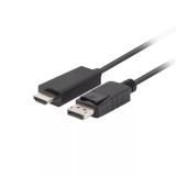 Lanberg CA-DPHD-11CC DisplayPort 1.1 - HDMI 1.4 Kábel 1.8m - Fekete (CA-DPHD-11CC-0018-BK)