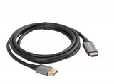 Lanberg CA-DPHD-20CU-0018-BK video átalakító kábel 1,8 M DisplayPort HDMI A-típus (Standard) Fekete, Ezüst