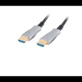 Lanberg CA-HDMI-20FB-0100-BK HDMI - HDMI 2.0 Aktív optikai kábel 10m - Fekete (CA-HDMI-20FB-0100-BK)