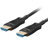 Lanberg CA-HDMI-30FB HDMI - HDMI 2.1 Optikai Kábel 10m - Fekete (CA-HDMI-30FB-0100-BK)