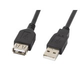 Lanberg CA-USBE-10CC-0018-BK USB kábel 1,8 M USB 2.0 USB A Fekete