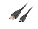 Lanberg CA-USBK-10CC-0018-BK USB kábel 1,8 M USB 2.0 Mini-USB A USB A Fekete