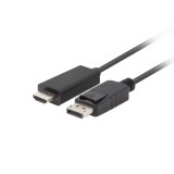 Lanberg DisplayPort 1.1 apa - HDMI apa kábel, 1.8m, fekete - CA-DPHD-11CC-0018-BK