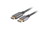 Lanberg Displayport - HDMI 4K 60Hz kábel 1m (CA-DPHD-20CU-0010-BK)