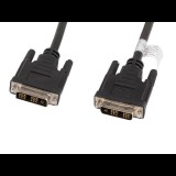 Lanberg DVI-D Single Link összekötő kábel 1.8m fekete (CA-DVIS-10CC-0018-BK) (CA-DVIS-10CC-0018-BK) - DVI összekötő