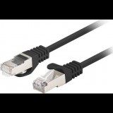 Lanberg F/UTP Cat6 RJ45 Patch kábel 3m - Fekete (10db / csomag) (PCF6-20CC-0300-BK)