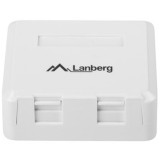 Lanberg falon kívüli aljzat 2db keystone modulhoz (OK1-0002-W) (OK1-0002-W)