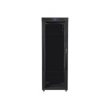 Lanberg FF01-8842-12BL 19" 42U SZÉL:800mm MÉLY:800mm MAG:2097mm LCD lapraszerelt üvegajtós fekete rack szekrény