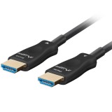 Lanberg HDMI 2.1 optikai AOC DSC kábel, 10.0m, 8K@60Hz, fekete - CA-HDMI-30FB-0100-BK