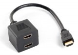 Lanberg HDMI-A male - HDMI-A female 2x splitter adapter, 20 cm
