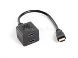 LANBERG HDMI AM - 2xHDMI AF elosztó kábel (AD-0019-BK)