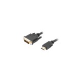 Lanberg HDMI - DVI-D(18+1) kábel 3m Fekete (CA-HDDV-10CC-0030-BK)