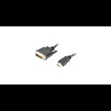 Lanberg HDMI - DVI-D(24+1) kábel 3m Fekete (CA-HDDV-20CU-0030-BK)