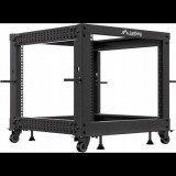 Lanberg nyitott rack állvány 19'' 9U 600x600-1100 (OR01-6109-B)