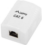Lanberg OS6-0001-W FTP RJ45 CAT6 Árnyékolt csatlakozó doboz Fehér