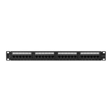 Lanberg Patch panel 24 port 1U 19" CAT.6a UTP, fekete