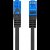 Lanberg PCF6A-10CC S/FTP Cat6a RJ45 Patch kábel 0.5m - Fekete (PCF6A-10CC-0050-BK)