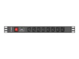 LANBERG power distribution unit PDU 19 1U 16A 8x IEC C13 sockets 2m black C20