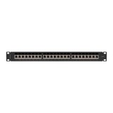 Lanberg PPS7-1024-B 19" 1U 24port Cat.7 FTP árnyékolt fekete patch panel