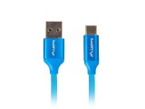 Lanberg Premium USB 2.0 - USB C kábel Quick Charge 3.0 1.8m (CA-USBO-22CU-0018-BL)