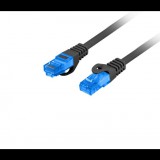 Lanberg S/FTP CAT6a Patch kábel 1m Fekete (PCF6A-10CC-0100-BK)