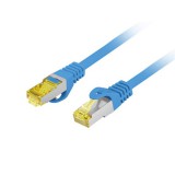 Lanberg S/FTP Cat6a RJ45 Patch Kábel 1m - Kék (PCF6A-10CU-0100-B)