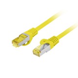 Lanberg S/FTP Cat6a RJ45 Patch Kábel 1m - Sárga (PCF6A-10CU-0100-Y)